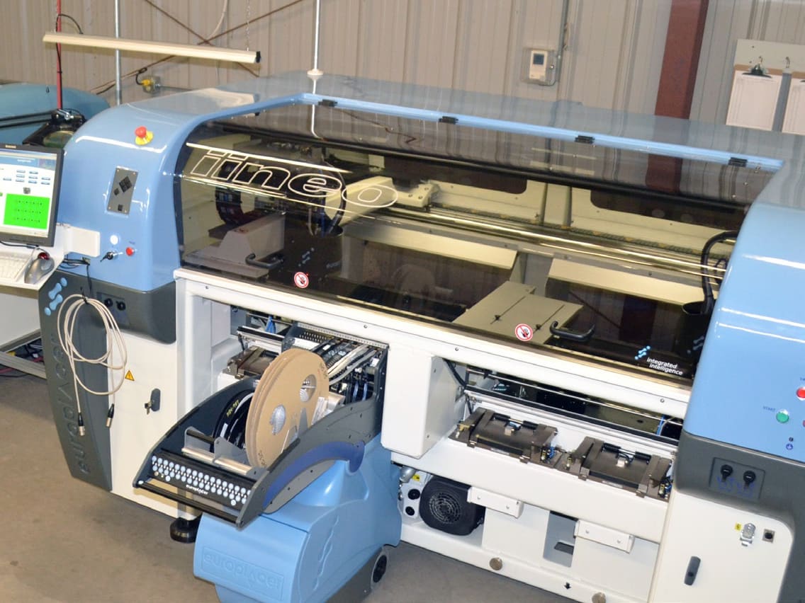 Pick-and-place machine on a surface mount line at GC Controls